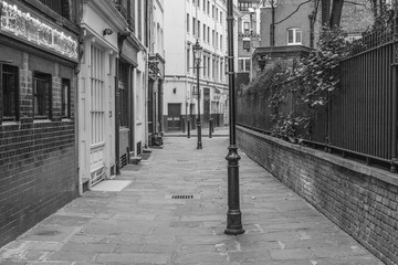 Empty street in London