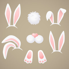 Rabbit, bunny - vector, easter illustration. - 251258167