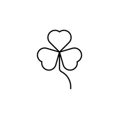 Fototapeta premium Patrick day, clover, leaf, luck, shamrock icon. Element of Patrick day for mobile concept and web apps illustration. Thin line icon for website design and development