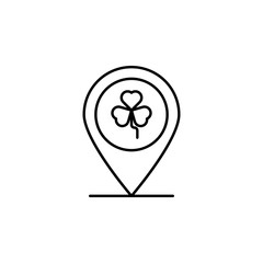 Patrick day, clover, Irish, luck, placeholder, shamrock icon. Element of Patrick day for mobile concept and web apps illustration. Thin line icon for website design and development