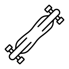 Speed road skateboard icon. Outline speed road skateboard vector icon for web design isolated on white background