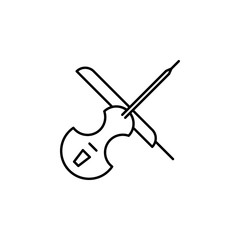 Patrick day, fiddle, instrument, music, musical, orchestra, string, violin icon. Element of Patrick day for mobile concept and web apps illustration. Thin line icon