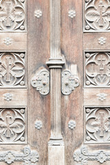 A facade building with doors and windows