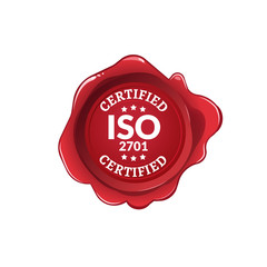 ISO 2701 standard certified. Iso Seal label certificate
