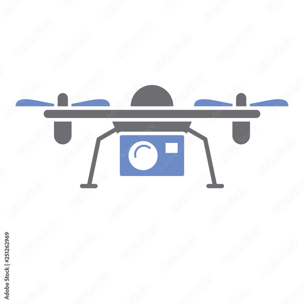 Poster drone icon on white background for graphic and web design, modern simple vector sign. internet conce