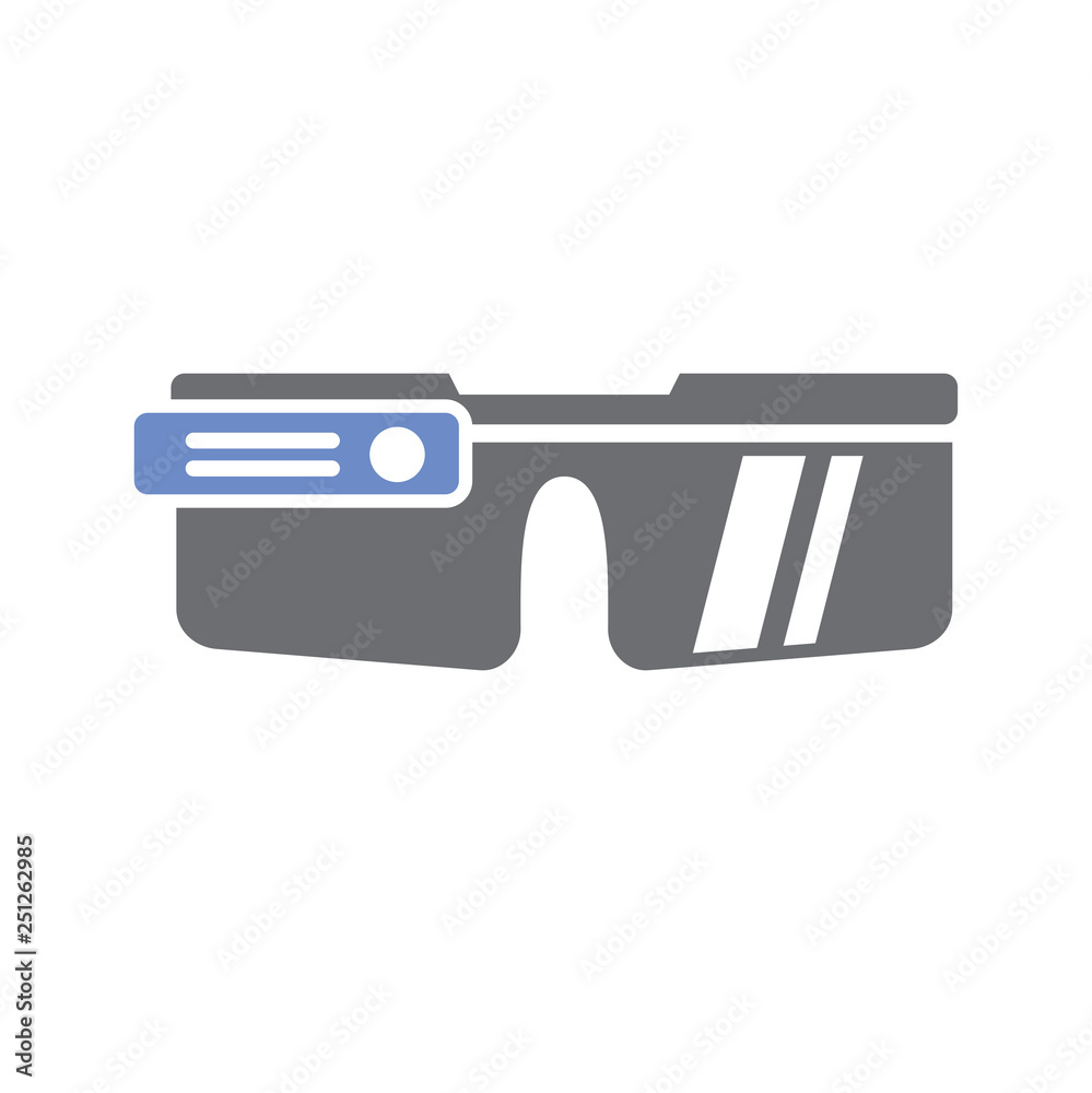 Poster smart gogles icon on white background for graphic and web design, modern simple vector sign. interne