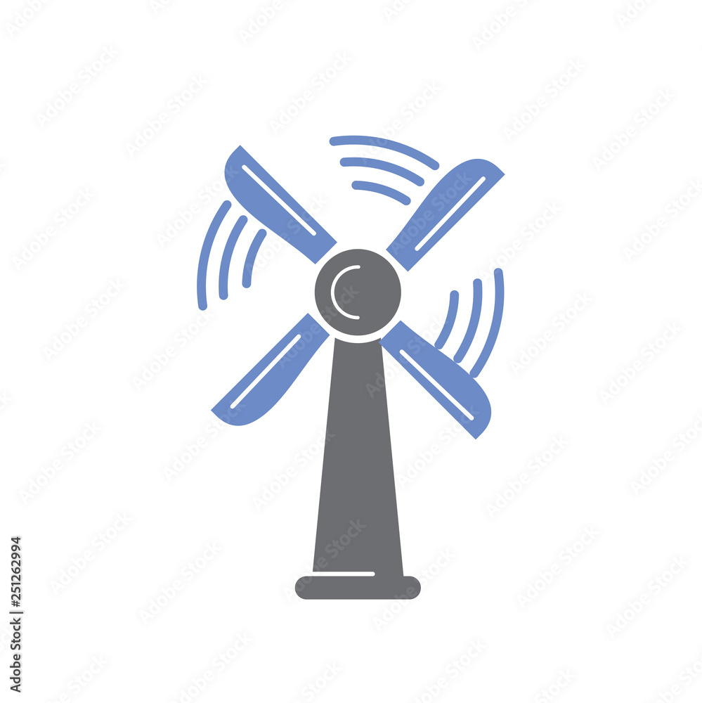 Poster wind mill icon on white background for graphic and web design, modern simple vector sign. internet c
