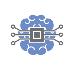 Brain cloud storage icon on white background for graphic and web design, Modern simple vector sign. Internet concept. Trendy symbol for website design web button or mobile app