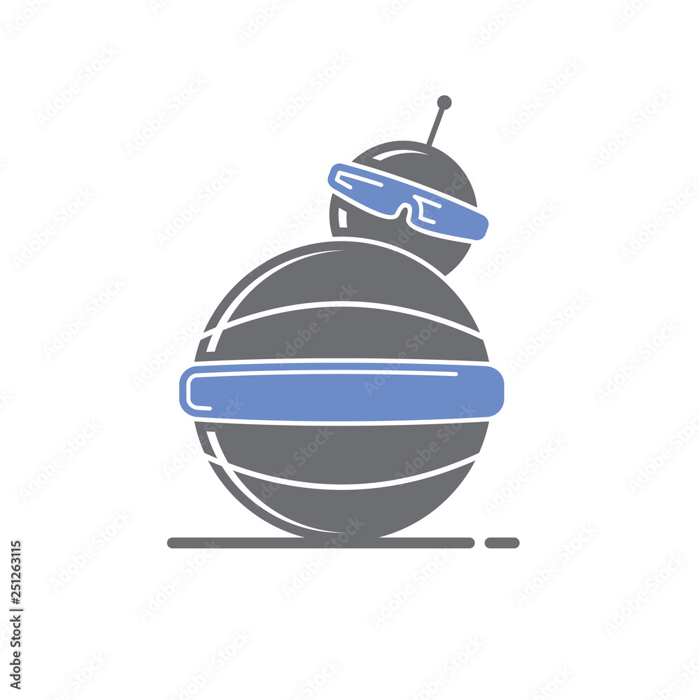 Poster bot pet icon on white background for graphic and web design, modern simple vector sign. internet con