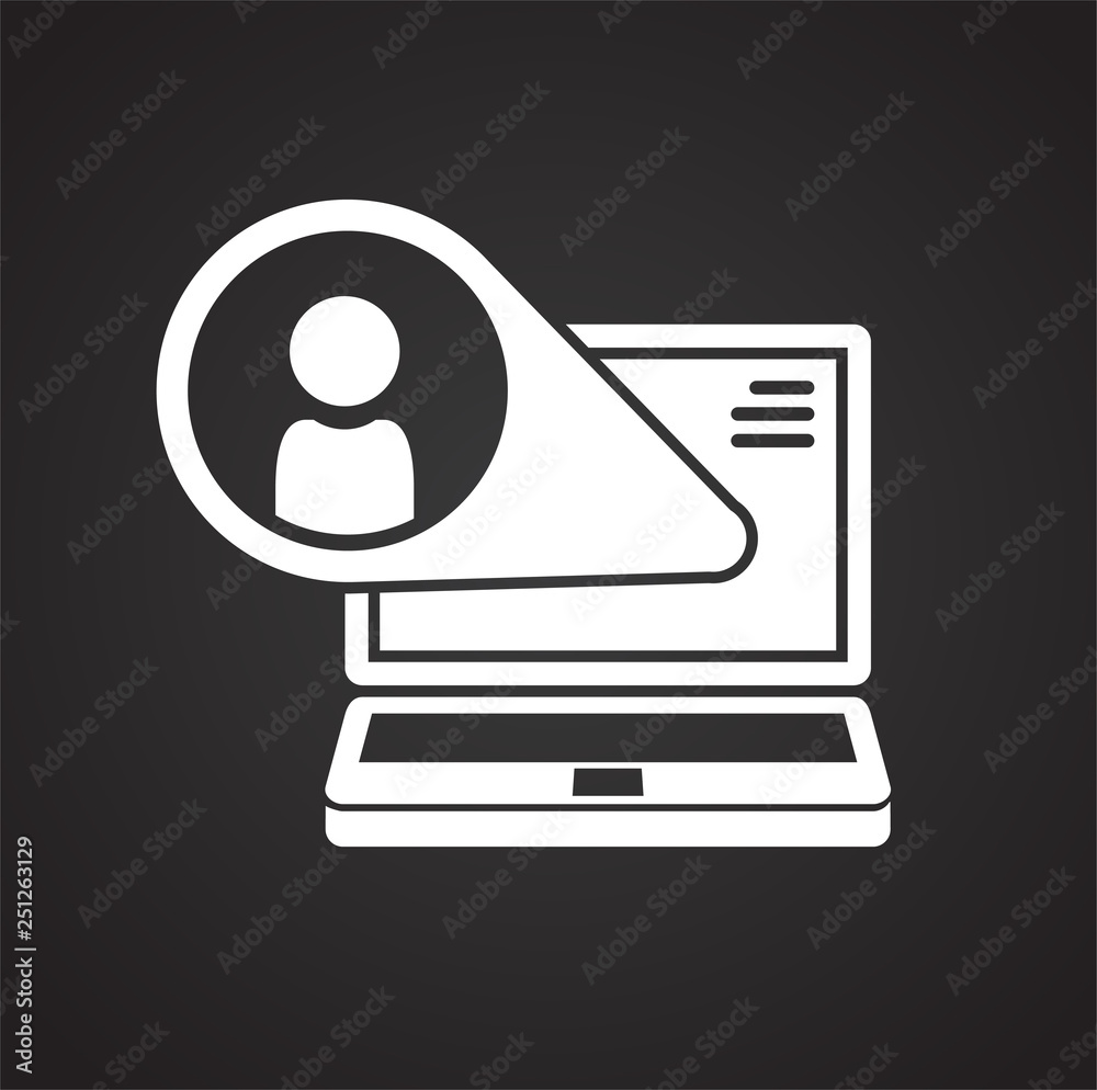 Poster augmented reality icon on black background for graphic and web design, modern simple vector sign. in