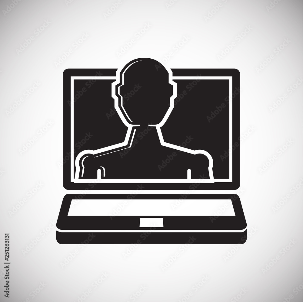Poster augmented reality icon on white background for graphic and web design, modern simple vector sign. in