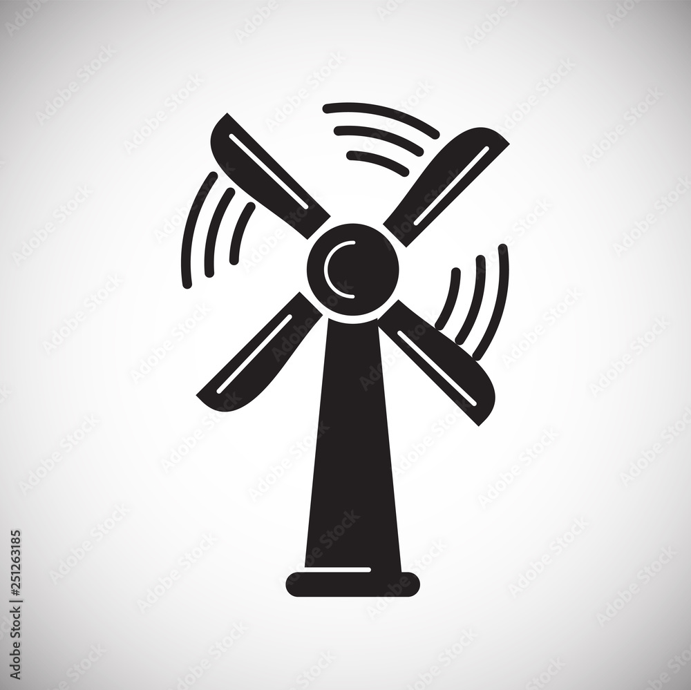 Poster wind mill icon on white background for graphic and web design, modern simple vector sign. internet c