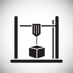 3D Printer icon on white background for graphic and web design, Modern simple vector sign. Internet concept. Trendy symbol for website design web button or mobile app