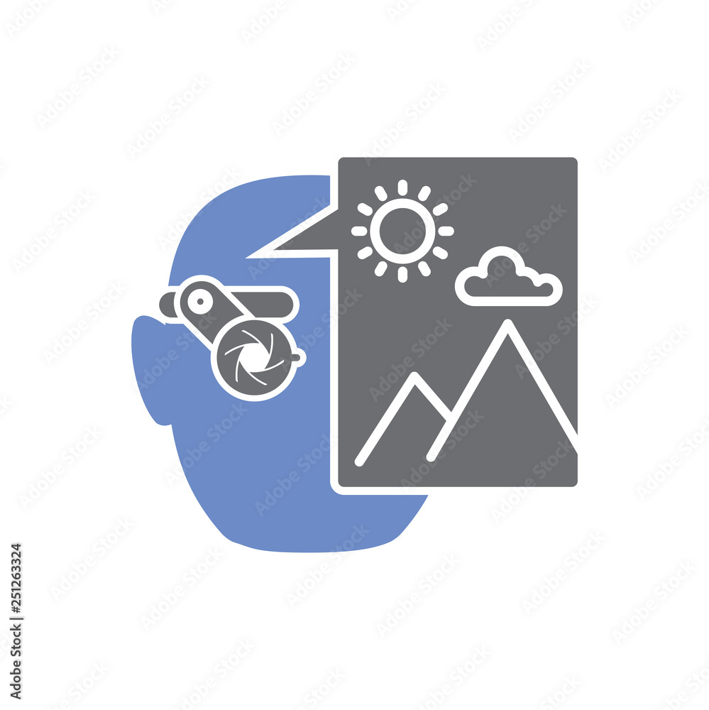 Poster augmented reality icon on white background for graphic and web design, modern simple vector sign. in