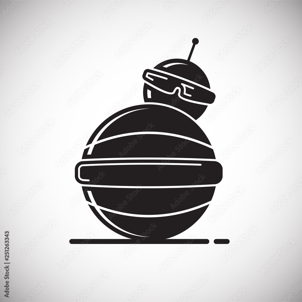 Poster bot pet icon on white background for graphic and web design, modern simple vector sign. internet con