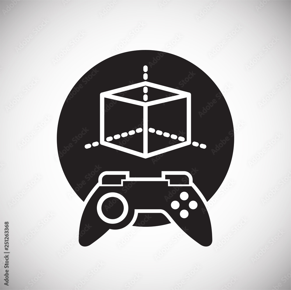 Poster augmented reality icon on white background for graphic and web design, modern simple vector sign. in