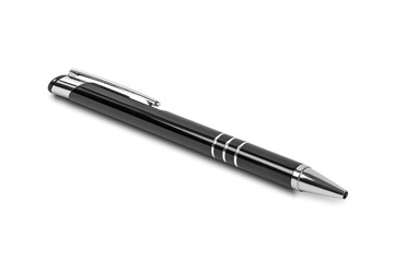 Black ballpoint isolated on white background