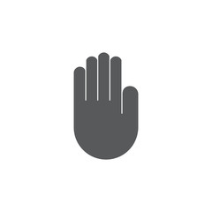 Fototapeta premium abstract hand palm five shape calm logo