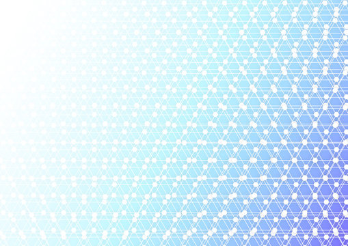 青のネットワークイメージ幾何学模様の背景素材 紫のファンタジーグラデーション 白コピースペース Stock Illustration Adobe Stock