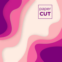 Background with Paper Cut shapes