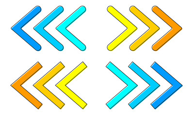 Arrow icon design template, isolated sign, outline symbol, vector illustration