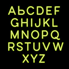 Neon alphabet