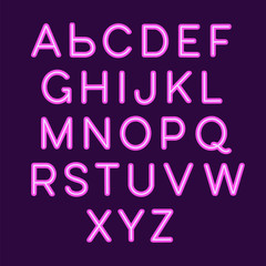 Neon alphabet