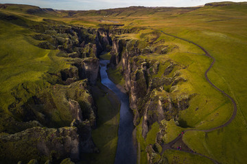 Natural green canyon
