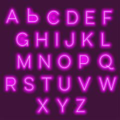 Neon alphabet