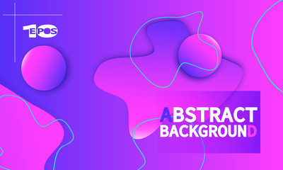 Fluid shapes composition. Abstract cover design.