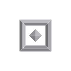 square 3d simple design logo vector