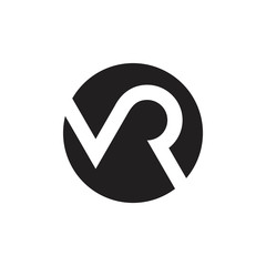 abstract letter mr simple logo vector