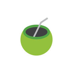 coconut drink symbol decoration vector