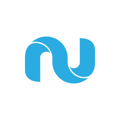 letter n twist 3d logo 
