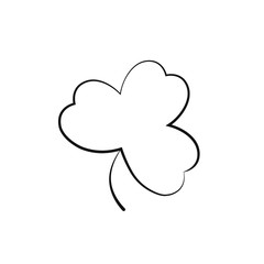 Clover icon, Patricks Day symbol, flat design template, three leaf, vector illustration