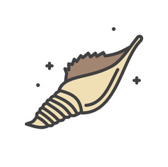 Seashell line icon on white background for graphic and web design, Modern simple vector sign. Internet concept. Trendy symbol for website design web button or mobile app