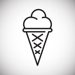 Icecream line icon on white background for graphic and web design, Modern simple vector sign. Internet concept. Trendy symbol for website design web button or mobile app