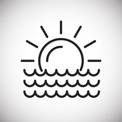 Summer line icon on white background for graphic and web design, Modern simple vector sign. Internet concept. Trendy symbol for website design web button or mobile app