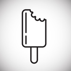 Icecream line icon on white background for graphic and web design, Modern simple vector sign. Internet concept. Trendy symbol for website design web button or mobile app