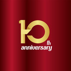 10 Year Anniversary Vector Template Design Illustration