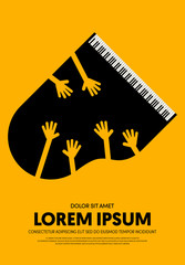 Music poster design template background modern vintage retro style © thenatchdl