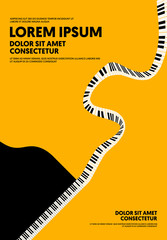 Music poster design template background modern vintage retro style © thenatchdl