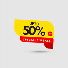 up to 50% Special Discount Label Vector Template Design Illustration