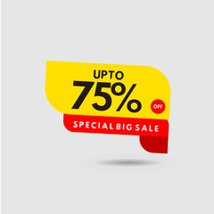 up to 75% Special Discount Label Vector Template Design Illustration