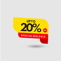 up to 20% Special Discount Label Vector Template Design Illustration
