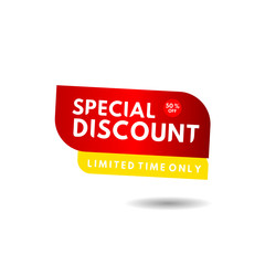 Special Discount Limited Edition Label Vector Template Design Illustration