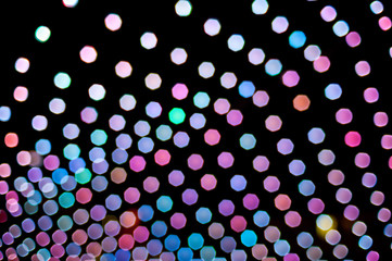 Abstract colorful background made of blurred lights