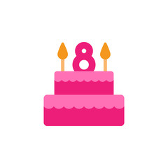 Woman's day, cake icon. Element of color Woman's day icon. Premium quality graphic design icon. Signs and symbols collection icon