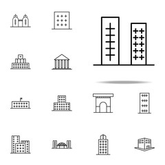 Building icon. Building icons universal set for web and mobile