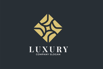 Abstract diamond Logo design vector template. luxury floral icon. jewelry Symbol concept idea